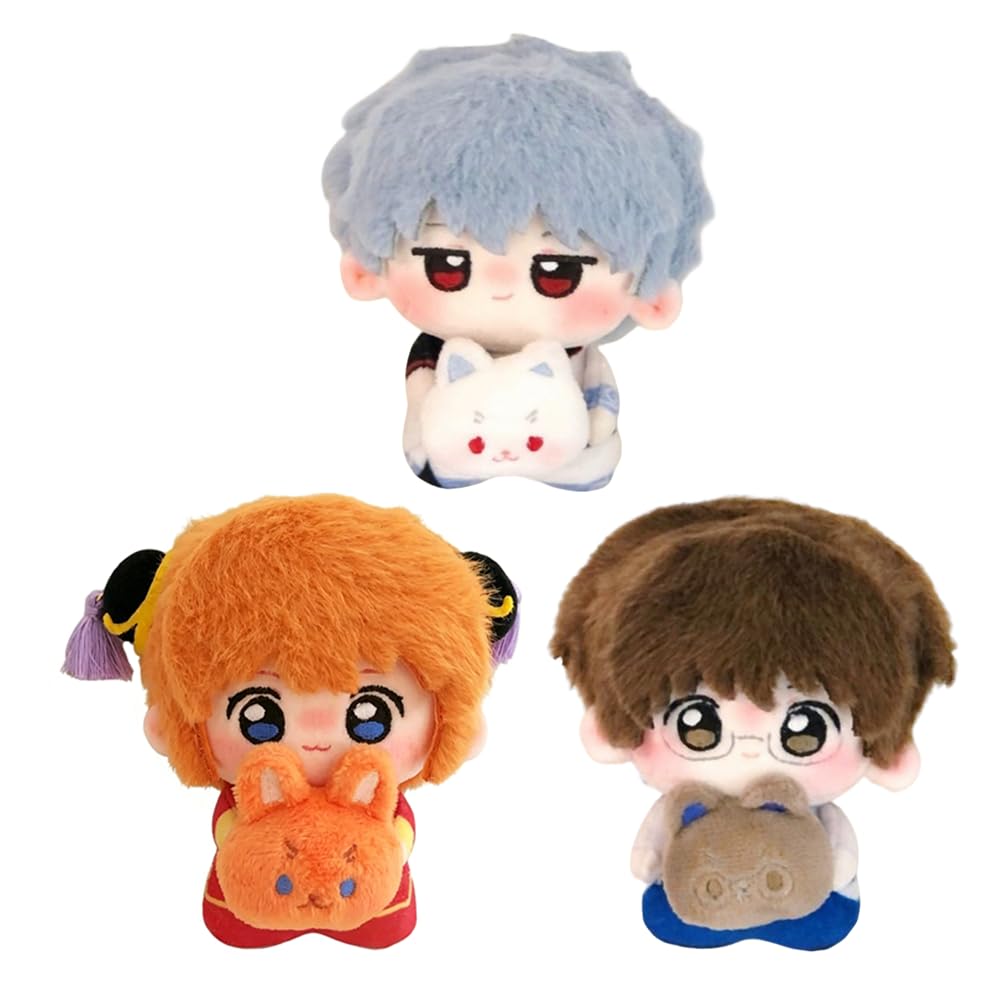 Zhongkaihua 3 x Plüsch-Sofakissen, Manga-Charakter, weiche gefüllte Figur, Anime-Baumwoll-Figur, 10 cm, Weihnachtsdekoration, Geschenke für Fans