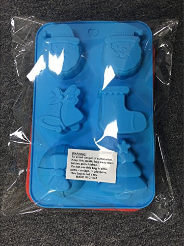 2 Silicone Christmas Soap Molds Diy – Holiday Party Baking Cake Soaps - Trees Stockings Bells & Bows - Santa Claus Flexible Mold Supplies – Xmas Shapes Bundle By Jolly Jon #TOP1