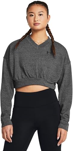 Under Armour Rival Terry - Sudadera de Gran tamaño con Cuello Redondo para Mujer