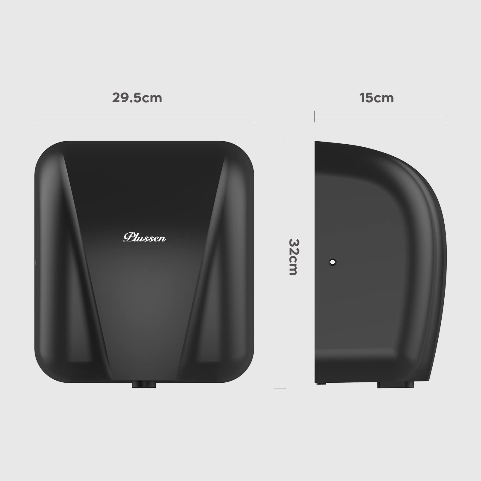 Professionale Asciugamani Elettrico Automatico con fotocellula, Design Elegante Finitura in Acciaio Inox Asciugatura Rapida 7-10 Secondi,1800W