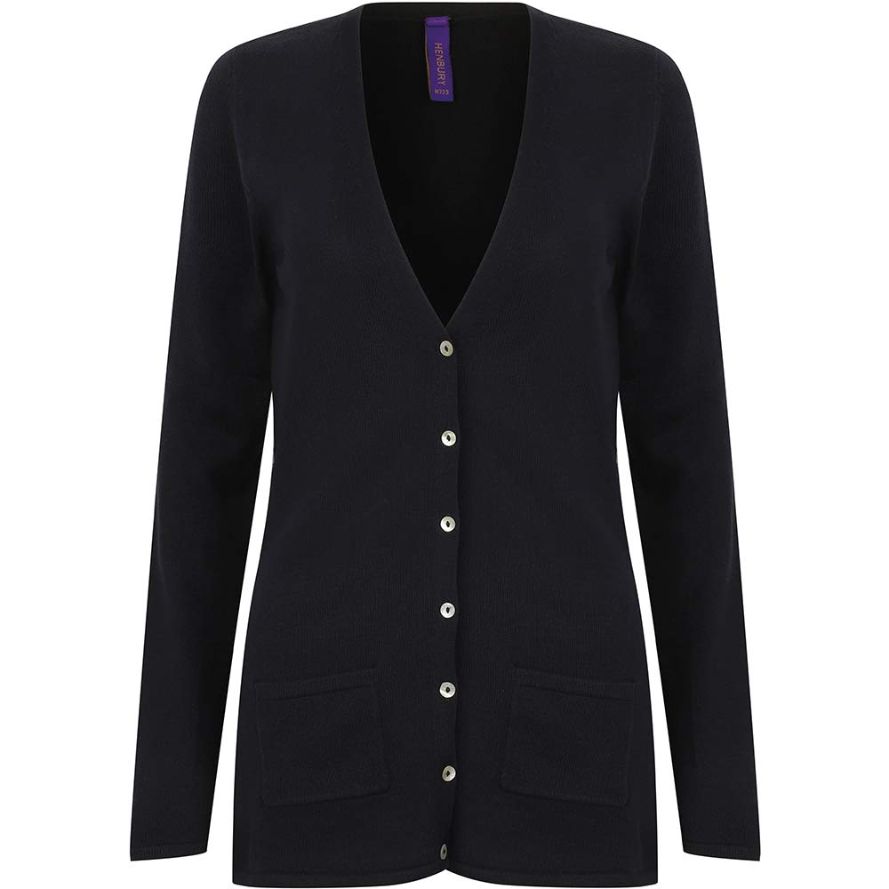 Henbury Women's Lightweight V Cardigan, Navy, S