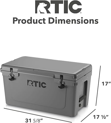 Miniatura 4 de RTIC Caja de hielo portátil de 65 cuartos de galón con aislamiento duro para playa, bebidas, bebidas, campamento, picnic, pesca, barco, barbacoa
