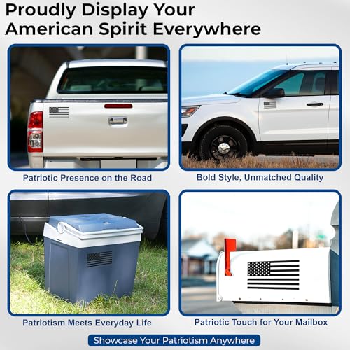 Image of GRITKULTURE Matte Subdued American Flag Decal Stickers 2 Pack for Cars, Trucks, Hard Hats, Laptops, Tumblers, and Window Police Military Tactical US Flag (Matte Black)