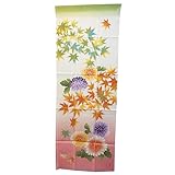 絵手ぬぐい てぬぐい タペストリー 日本製で 綿100% 和柄 濱文様 手拭 インテリア ハンカチ 壁掛け 乙女菊と紅葉
