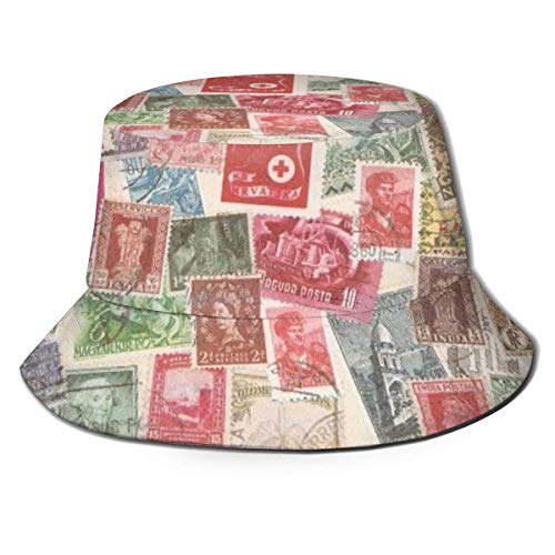 Molelanki Cappello da Sole a Secchiello da Pescatore Ripiegabile con francobolli