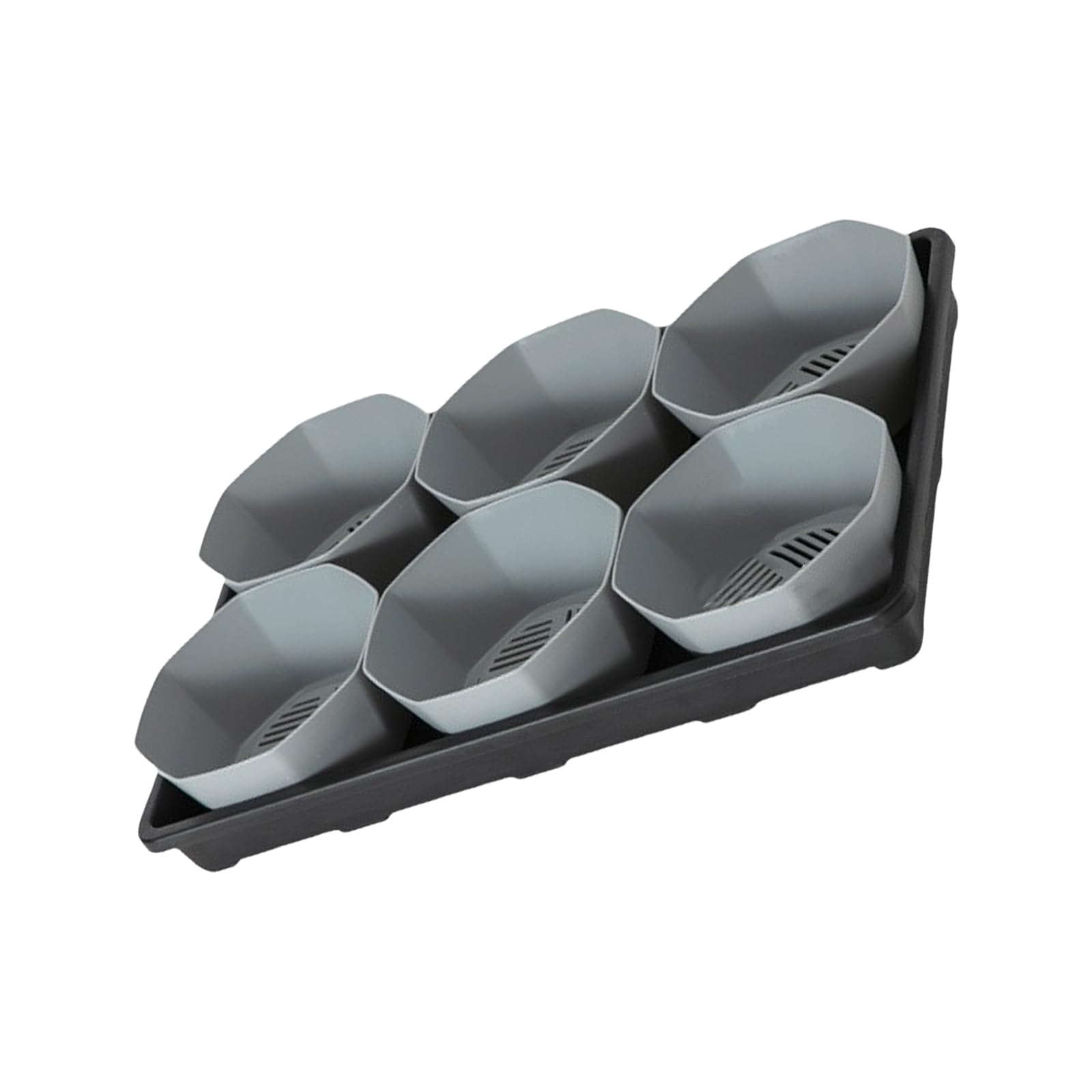 Hsioluted 6 Cell Plant Pots and Tray Set 6Inch Nursery Pots Plant Shuttle Tray for Home Balcony Garden Enthusiasts Root Health
