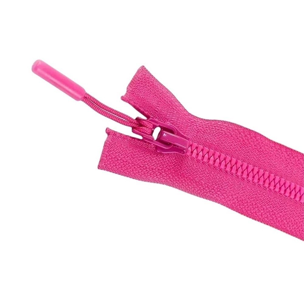 DIY Craft Zipper 5pcs Zippers Length 15-80cm, Close-End/Open-End Resin Zipper No.5 Abrasion Resistance for Sewing Crafts(Rose Red,60cm)