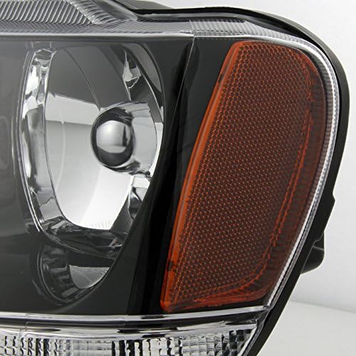 AKKON - For Jeep Grand Cherokee Black Clear Headlights + Dark Red Tail Lights Left & Right Replacement Pair Set