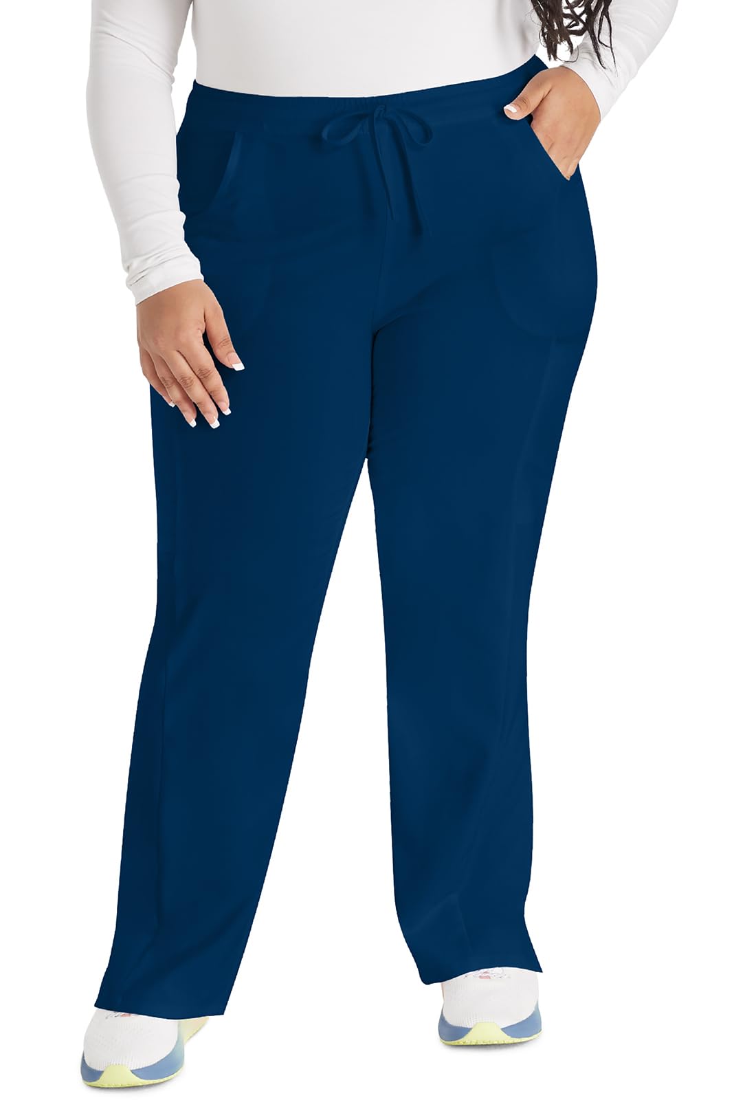Scrubs for Women, Drawstring Cargo Scrub Pants with Four-Way Stretch and Moisture Wicking DK010