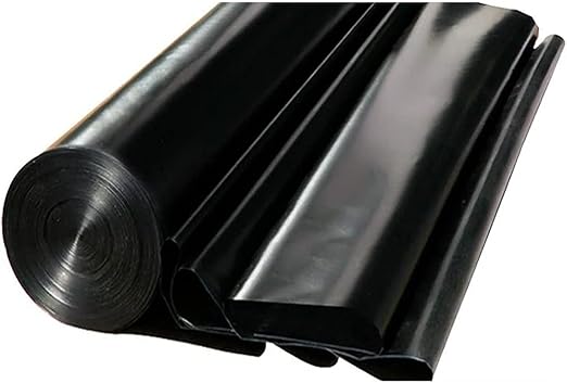 Image SYFXZZDS Black HDPE Fish Pond Skin Garden Bed Liners Pond Impermeable Membrane for Koi Ponds, Stream, PondGard, 0.5mm, Customized (Size : 12x12m)