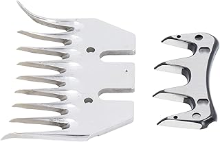 Sheep Shears Replacement Blades High Carbon Steel Curved 9 Tooth Electric Wool Cutter Goats Clipper Scissor