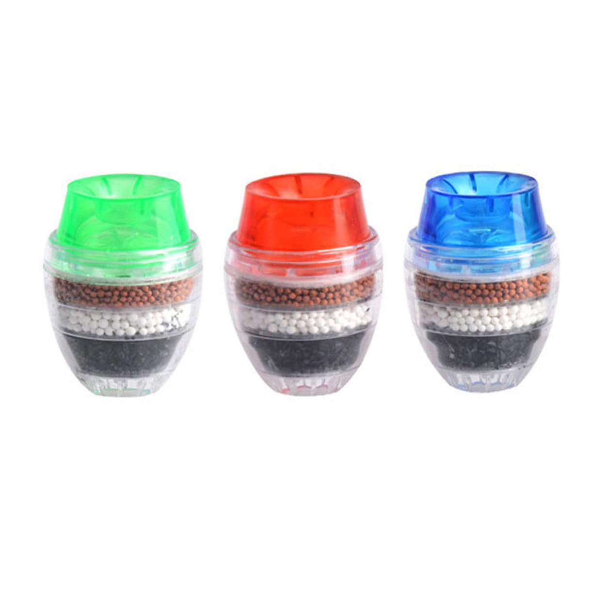 Angoily 2 Juegos de Filtros Aireadores de Grifo Minipurificador de Agua 3 Niveles de Red Fácil de Usar 0 6-1 9 Cm 3 Unidades