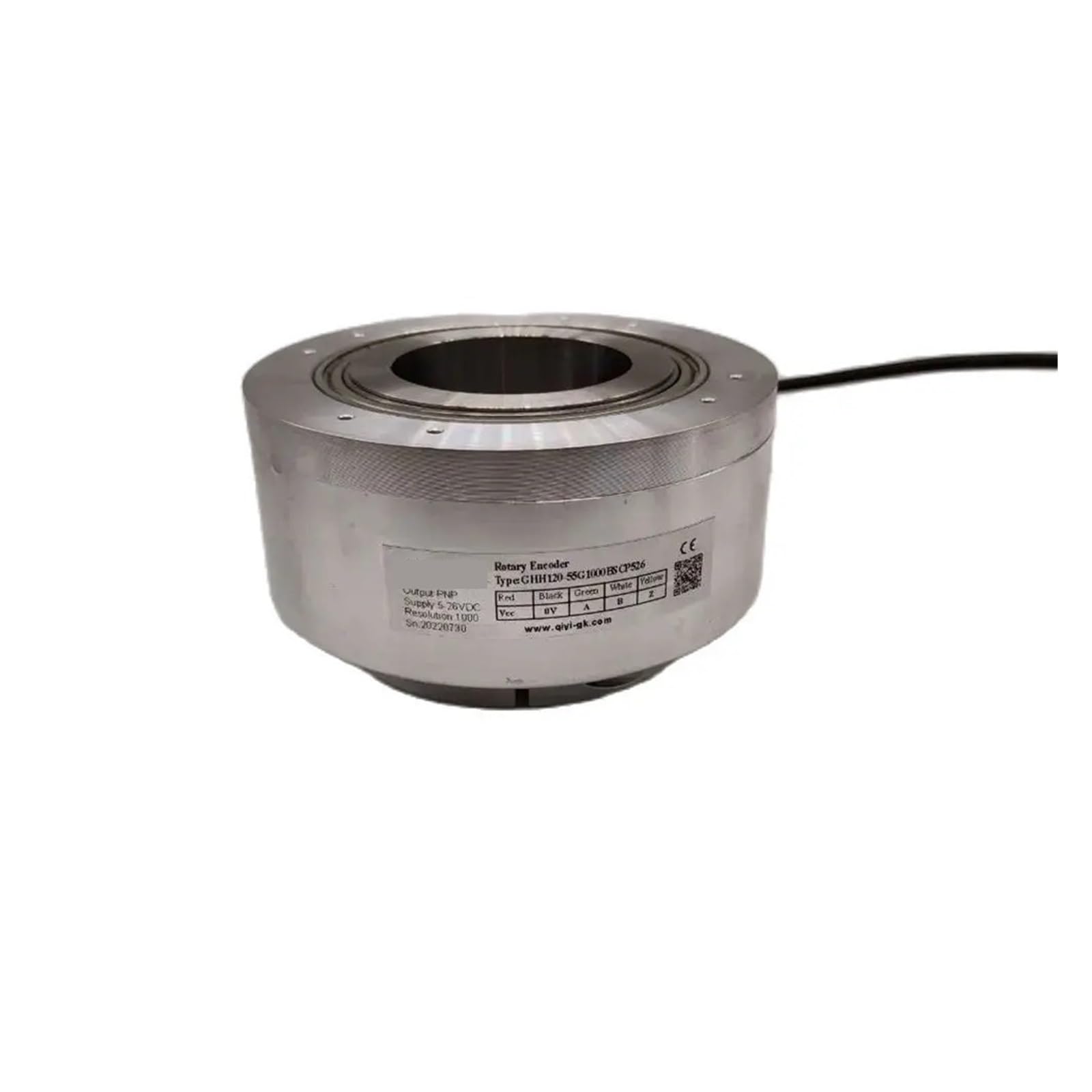Encoder rotativo ad Albero Cavo con Foro Interno Grande GHH120 da 120 mm di Diametro Esterno 55(5V Line DRIVER-2500PPR)