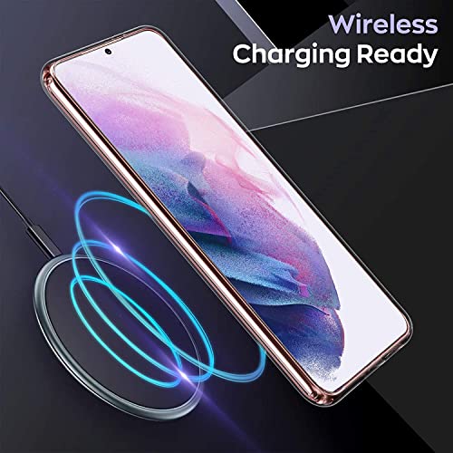 Image of NISHTECH for Samsung Galaxy S21 Plus Premium Transparent Hybrid Soft Slim Dust Proof Back Case Cover Silicone with Camera Protection