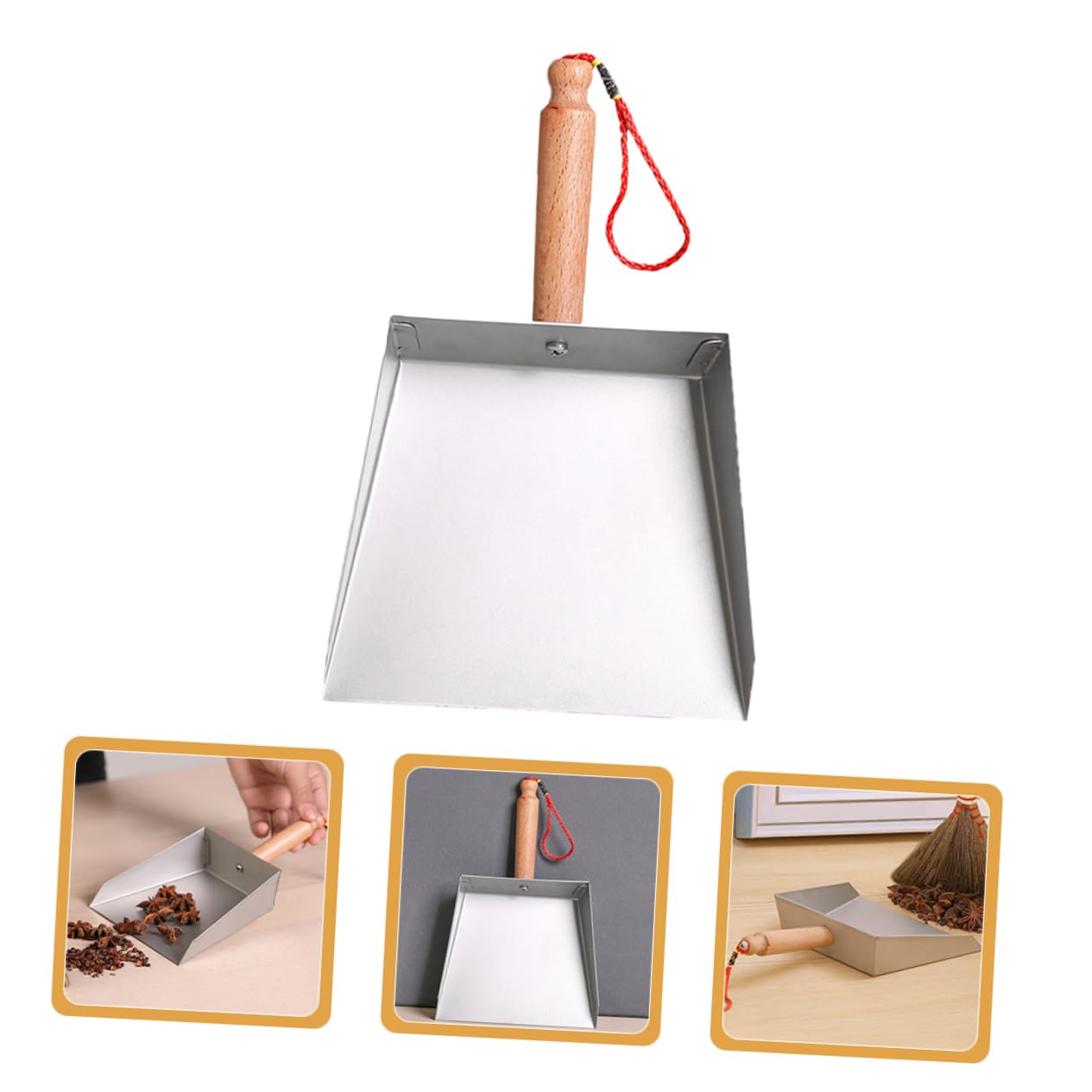 Yardenfun 2 Szt Szufelka Szeroka Płaska Mała Metalowa Szufelka Ręczna Łopatka Do Kominka Ręczna Łopatka Do Popiołu Szufelka Do Popiołu Kominkowego Łopatka Ze Stali Nierdzewnej Łopatka Ze