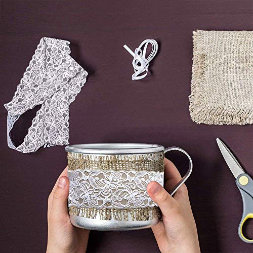 Vgoodall 3 Inch White Lace Ribbon, 10 Yards Wide Stretchy Lace Trim Elastic Floral Lace For Bridal Wedding Decoration Gift Wrapping Diy Sewing Craft Hair Bow Making #TOP7