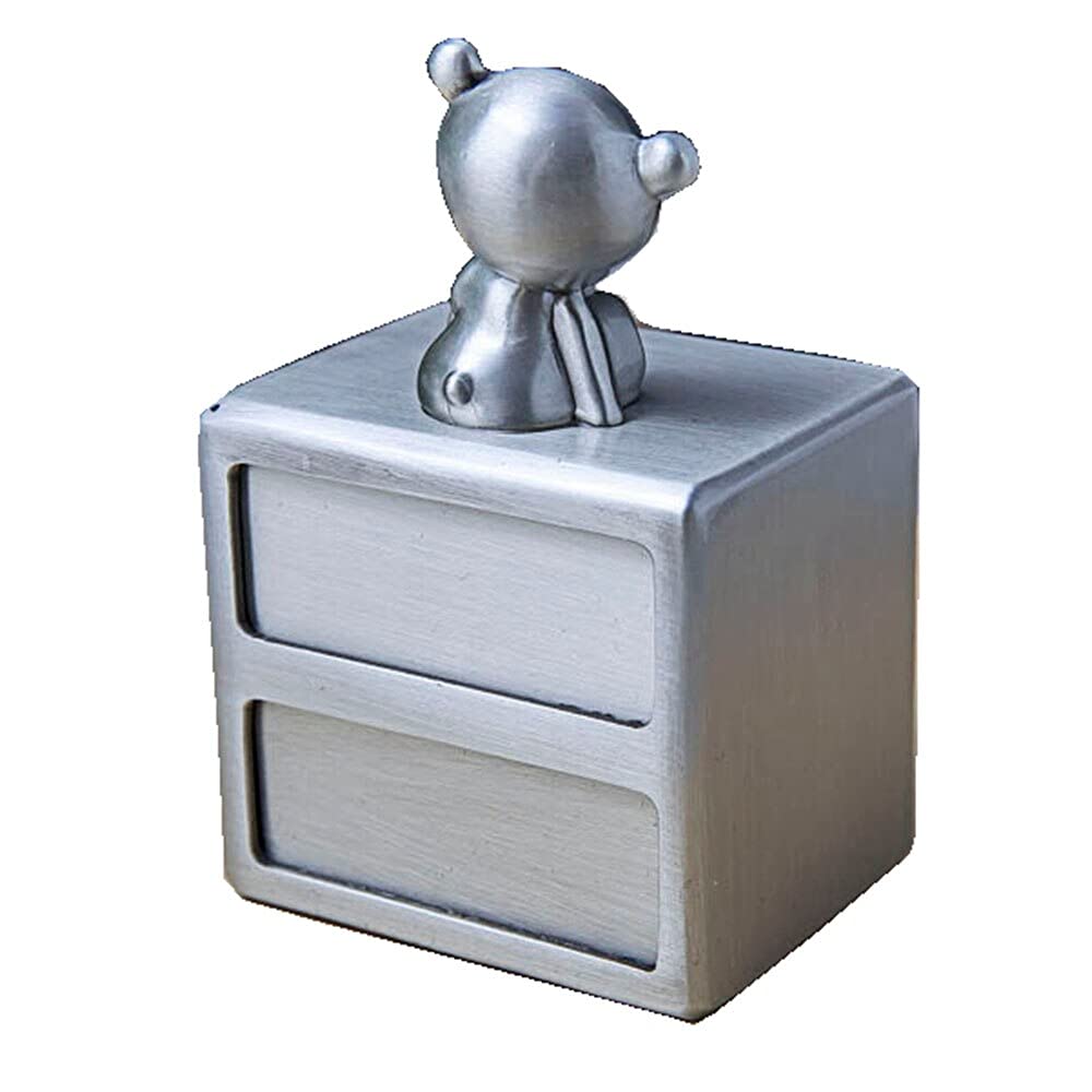 Caja de Dientes de Pewter para bebé Primeros Dientes y Curl Caja de Recuerdo para niños para niños o niña