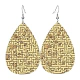 Pendientes Cuero Para Mujeres Laberinto Del Tesoro Colgante Oreja Decoración De Disfraces Moda Pendientes Colgantes, Para Fiesta, Cumpleaños, Aniversario