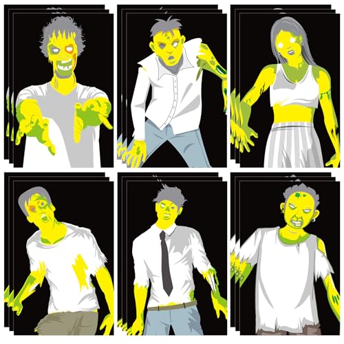 Poen 18 Pcs Large Zombie Paper Targets 23 x 35 Inch for Range - Fun Silhouette Targets for Outdoor Practice