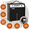3rd Avenue 15W Slimline Bass Guitar Amplifier with Strong Rubber Cabinet, Headphone Output and 2 Band EQ Tone Control – Black #3