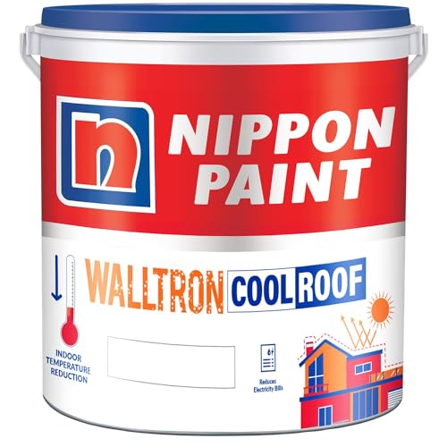 Nippon Paint Walltron - Summer Cool Roof | Solar Reflective Roof Coating | Heat Resistance Paint | High SRI (White, 20 KG)