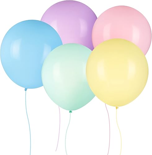 Globos grandes de 18 pulgadas de color pastel macarrón 10 piezas de globos redondos grandes de látex gigante, decoración de cumpleaños, boda,