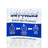 Absorbent Industries Dry-Packs Silica Gel in Cotton Dehumidifier Absorbs Moisture 1/2 Gram 1000PK