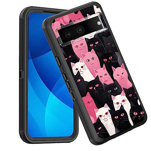 Funda para Pixel 7a evita roturas por caídas accidentales con esta carcasa de gatos