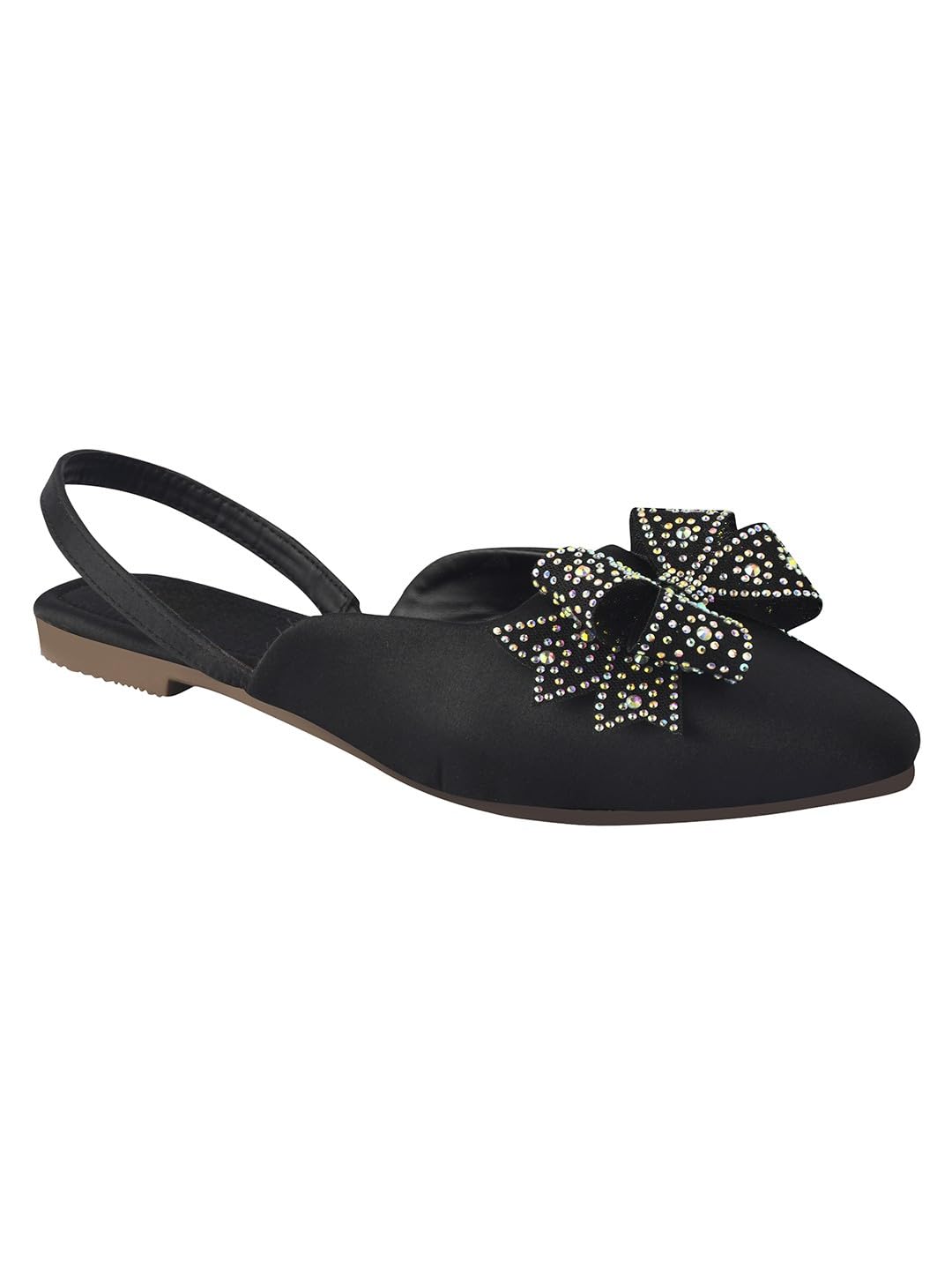 Women’s Satin Slingback Flats with Bow Elegant Pointed Toe|| Slip-On Dress Shoes for Casual Comfortable or Party Footwear Women’s Satin Slingback Flats with Bow Elegant Pointed Toe|| Slip-On Dress Shoes for Casual Comfortable or Party Footwear