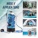 AFISHTOUR Portable Camping Shower Bag - 20L/5 Gallons Solar Shower Water Bag with Foot Pump, Hose and Shower Head - Camp Shower for Camping, Beach, Swimming, Hiking, Outdoor Trips (Blue)