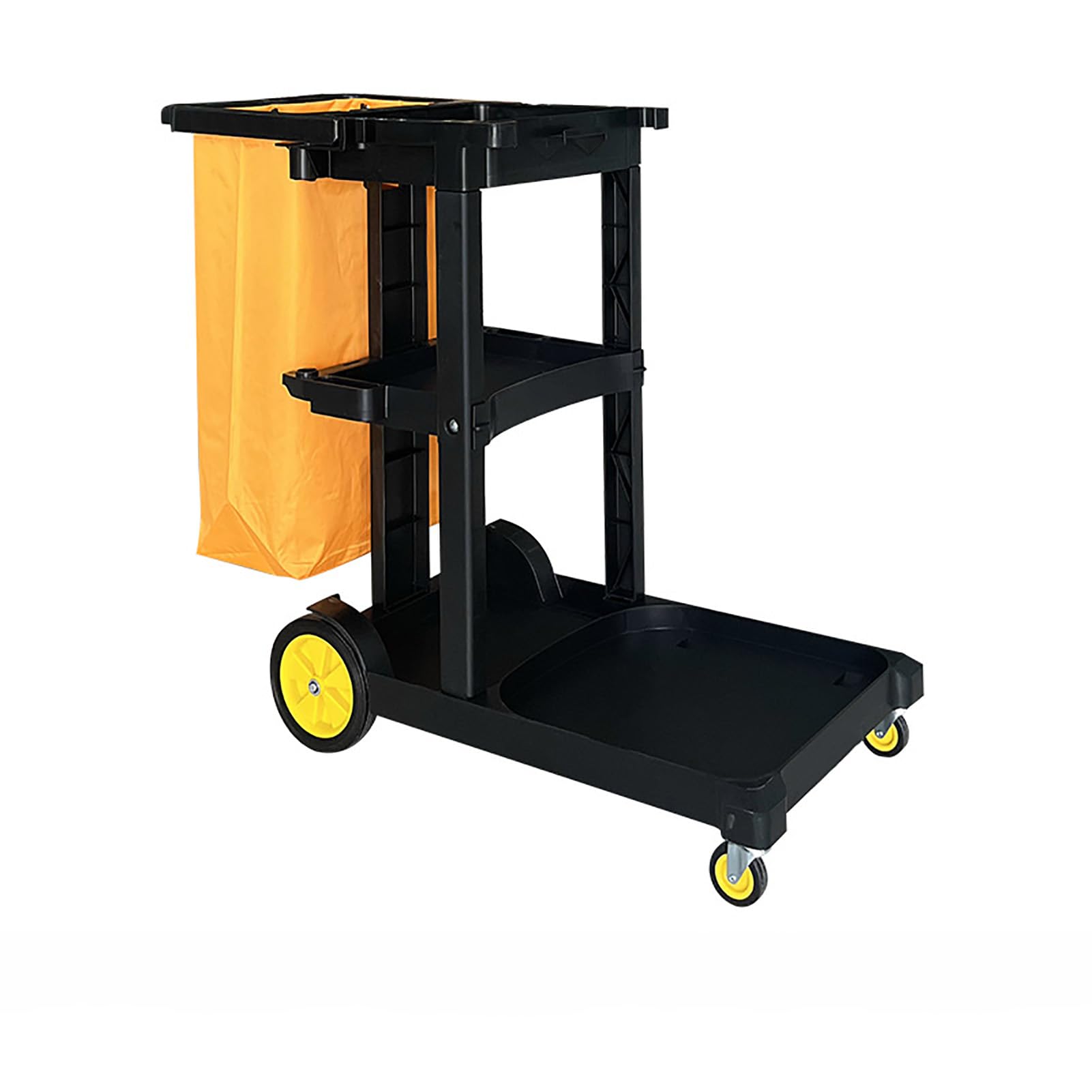 Este Carrito de Limpieza Comercial, Carrito de Hotel, Carrito de Servicio de Habitaciones, Carrito utilitario de Empuje Manual con Ruedas, Carrito de Limpieza Comercial, carritos de Limpieza
