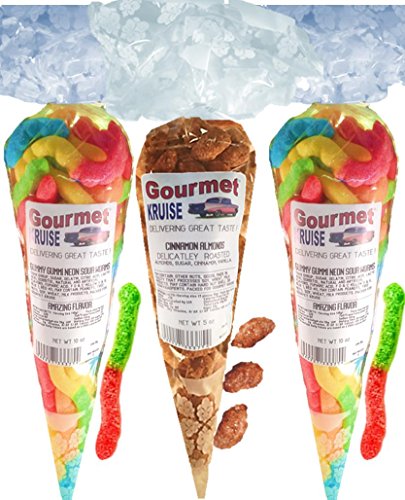 Gummy Worms 2 Neon Sour Worms 1 Almonds Canela Tostada 25 OZ