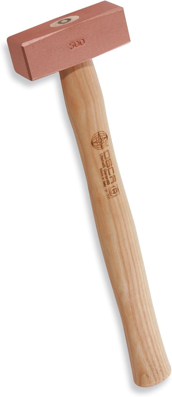 12" Copper Hammer with Ash Handle, OS070F500,Brown,12-Inch - Ash Handle