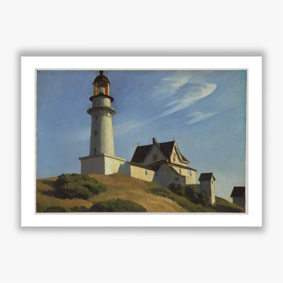 Phare à deux lumières impression murale de Hopper en édition encadrée