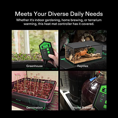 Vivosun Digital Heat Mat Thermostat Temperature Controller 40–108 ºf For Seedlings, Germination, Rooting, Fermentation And Reptiles #TOP1