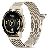 EverAct 18mm Metal Magnetic Compatible with Garmin Venu 3S Watch Band 41mm/Venu 4 41mm/Venu 2S/Vivoactive 4S/Vivomove 3S/Forerunner 255S 265S, Quick Release Stainless Steel Mesh Strap for Women Men