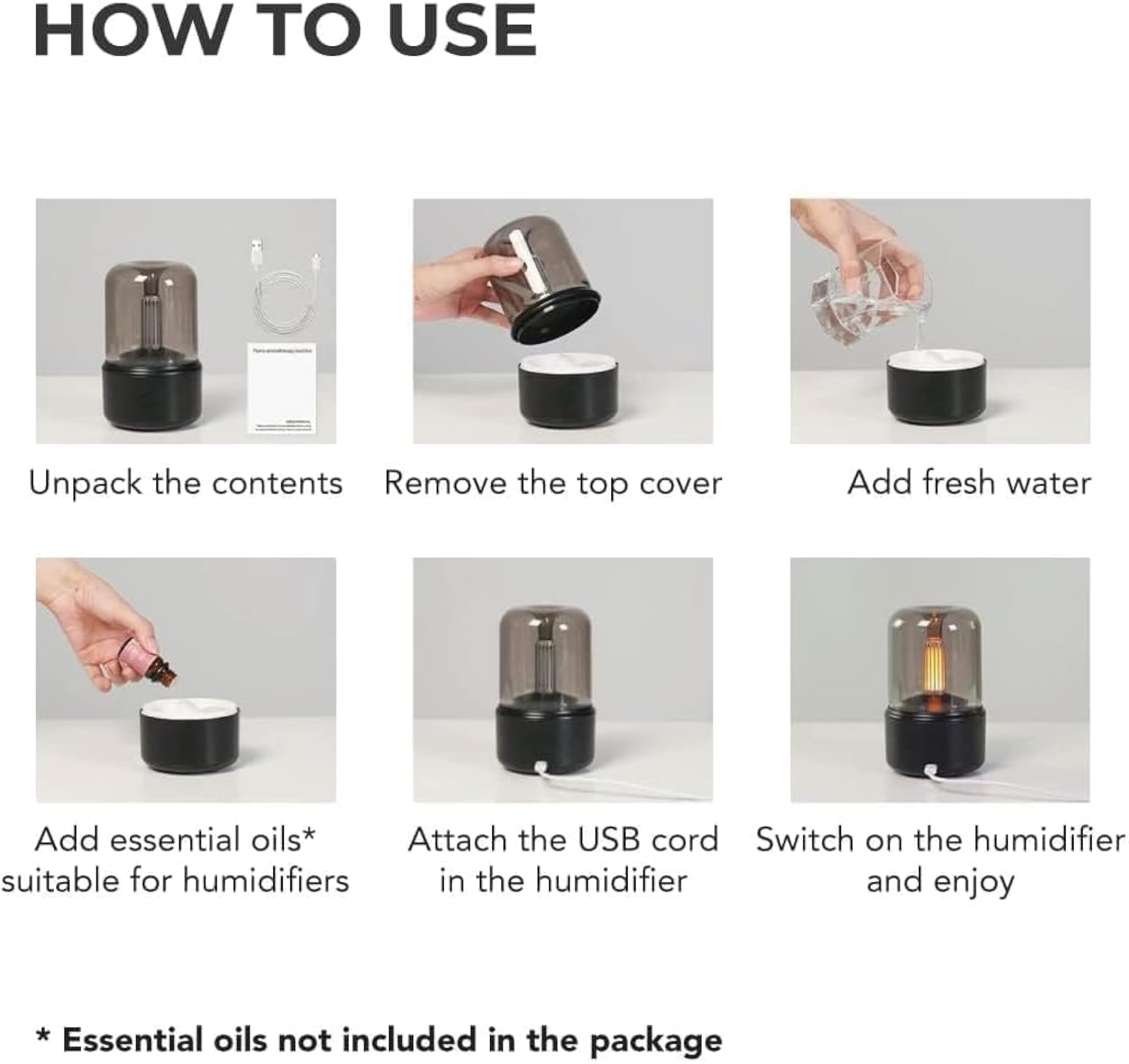 2 in 1 Table Lamp & Air Humidifier