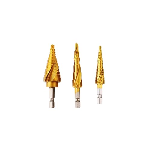 Juego de 3 brocas escalonadas de cobalto de repuesto para DWA1790IR, compatibles con brocas de paso DEWALT, vástago hexagonal de 18 a 78 pulgadas,