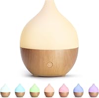 SALKING Difusor de Aceites Esenciales, 100ml Pequeño Difusor de Aromaterapia con 8 Colores, Humidificador Aceites Esenciales con Luces Blancas Cálidas, Difusor Ultrasonico para la Oficina en Casa