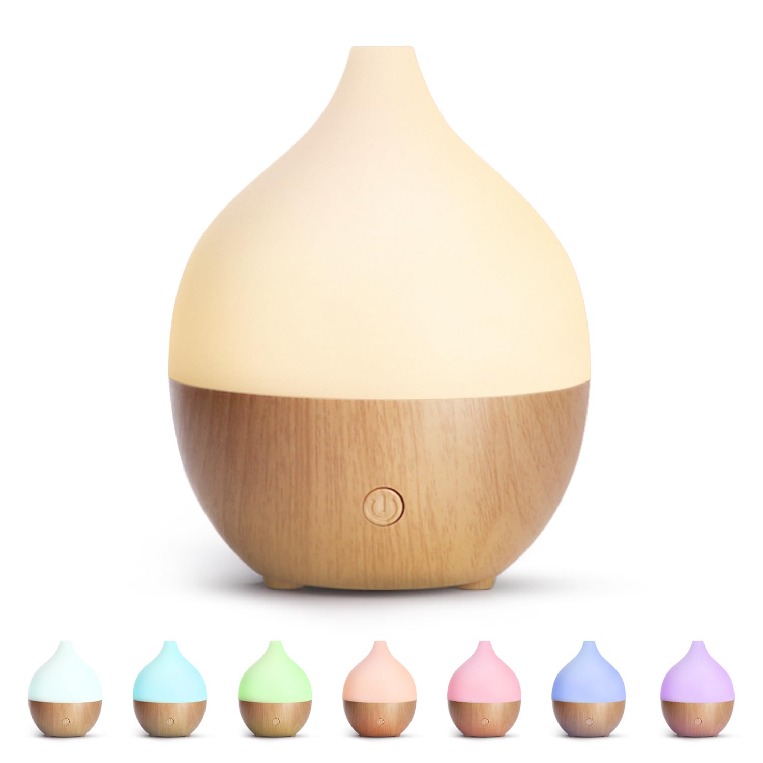 SALKING Diffuseur d'Huile Essentielle, 100ml Ultrasonique Diffuseur Huiles Essentielles Electrique, Humidificateur d'air avec Lumière Chaude Arrêt Automatique pour Chambre, Spa, Yoga, Massage