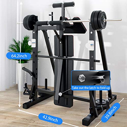 aiyu Adjustable Weight Bench with Squat Rack, Leg Extension, Preacher Curl, Utility Weight Bench for Full Body Workout-Multi-Purpose Foldable for Home Gym - Home Fitness Guru aiyu Adjustable Weight Bench with Squat Rack, Leg Extension, Preacher Curl, Utility Weight Bench for Full Body Workout-Multi-Purpose Foldable for Home Gym - Image 8