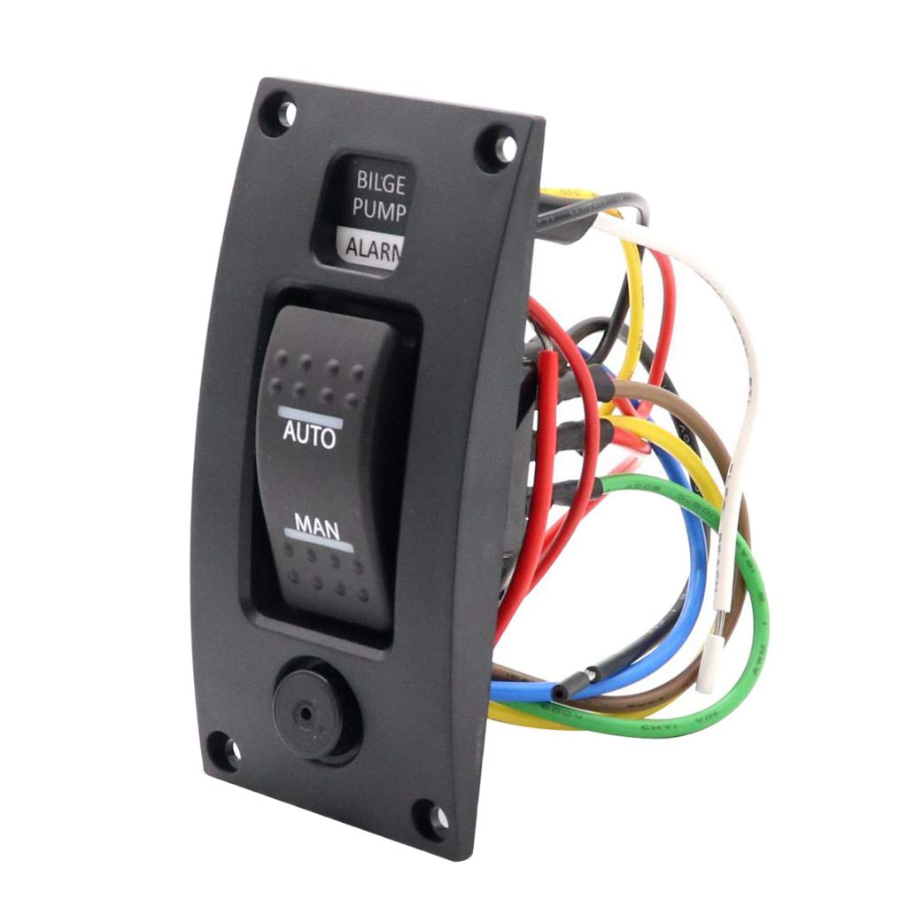 ATORSE Marine Boat Bilge Pump Switch Panel Deck Cleaning Control Panel with Alarm-image-13
