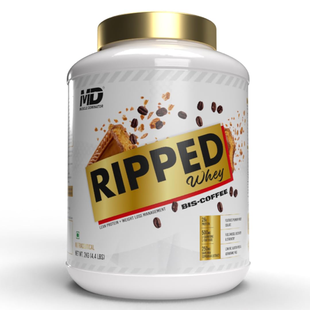 Muscle Dominator Ripped Whey Protein | 28 G. Protein, 500 Mg. L- Carnitine | Advanced Formula for Lean Muscle Gain & Weight Loss Formula (Bis Coffee, 2 Kg.) (B0CZNG2669) Amazon Price History, Amazon Price Tracker