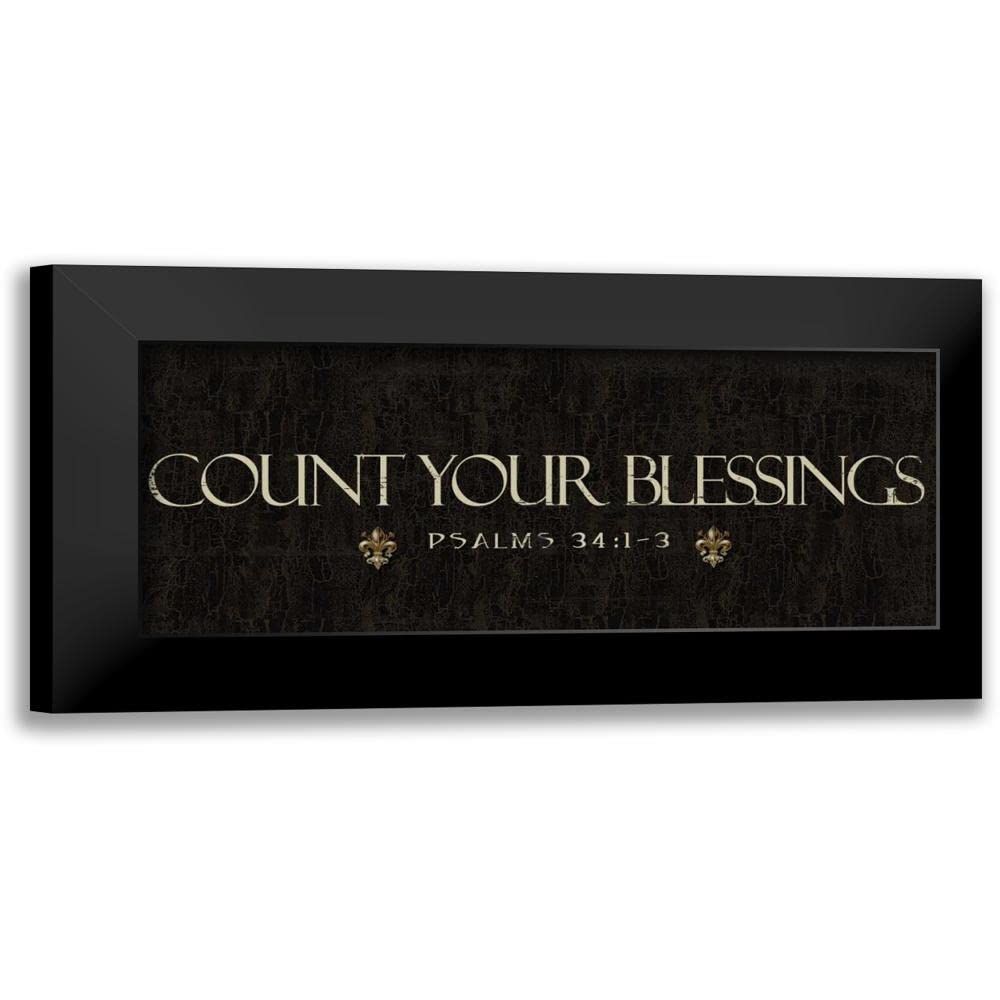 ArtDirect - Greene, Taylor 18x10 Black Modern Framed Art Print Titled: Conut Your Blessings