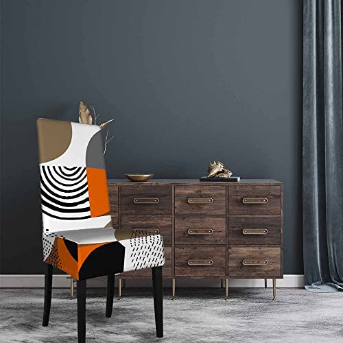 Numland Trendy Abstract Shapes Chair Cover Chair Contemporary Creative Art Doodle Polyester Seat Slipcover Protector For Hotel,Office,Ceremony,Banquet Wedding Party (1 Pack) #TOP1