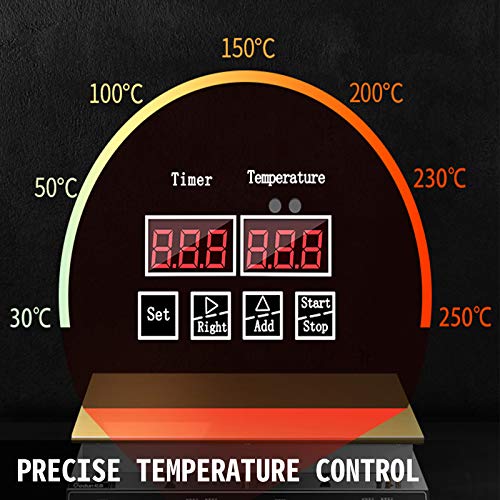 VBENLEM 110V Commercial Souffle Machine 3000W Electric Dorayaki Baker Double Head NonStick Stainless Steel Souffle Making Machine Cupcake Maker With Copper Heating Plate for Puff Pastry Muffin Pancake - Thumbnail 2