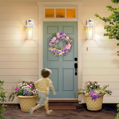 15.75 Inches Mixed Rose Art Rural Style Fall Wreaths for Front Door - image 4