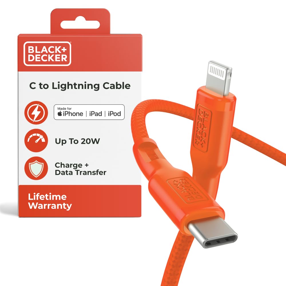 Amazon.co.jp: BLACK+DECKER USB C - ライトニングケーブル - 高速互換