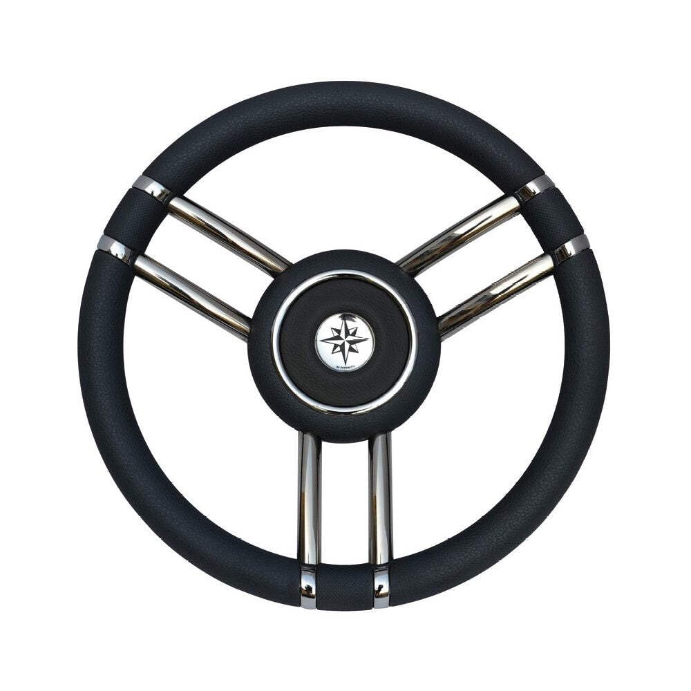 OSCULATI Volante Apollo Inox+Poliuretano Ø 350 mm Nero