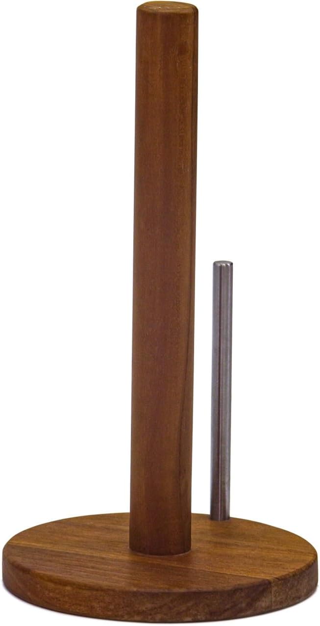 Manada Teak & Stainless Steel Paper Towel Holder